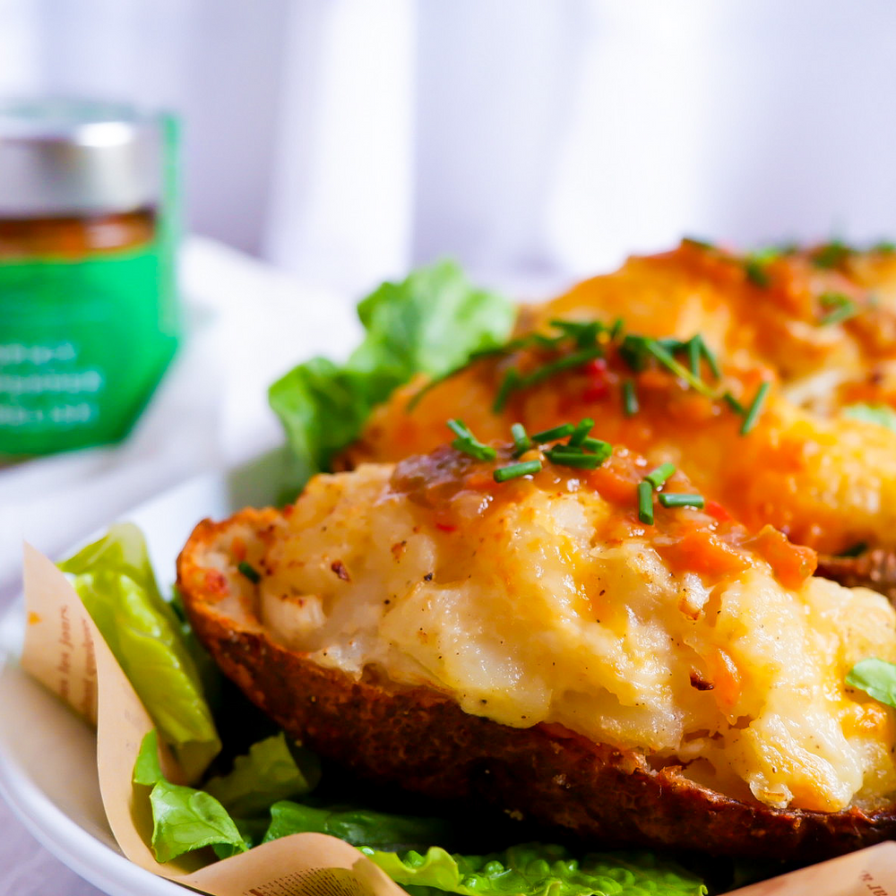 Airfryer Double Baked Potato with Alexandra’s Pikliz