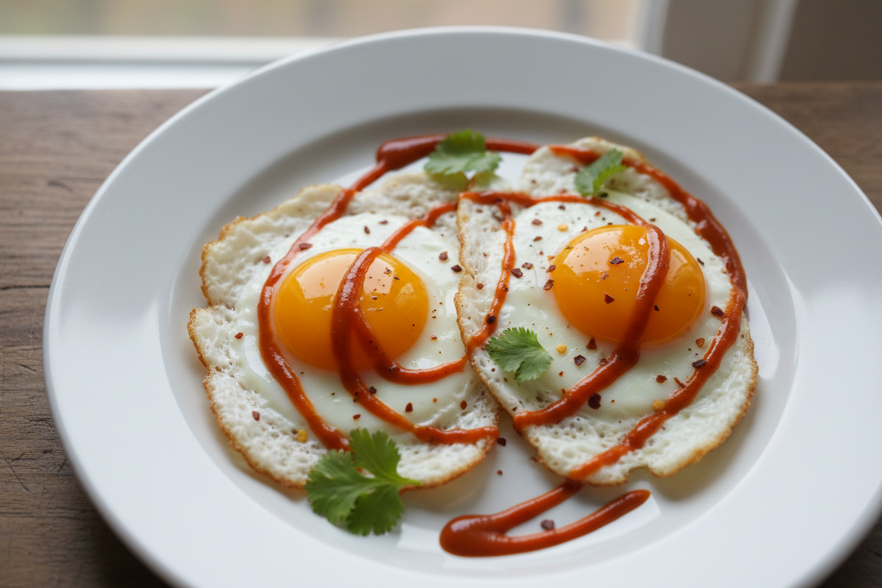 Eggs with hot sauce